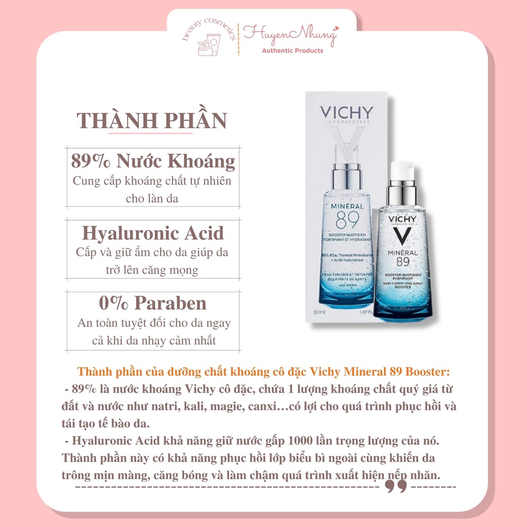 Dưỡng Chất Khoáng Cô Đặc Vichy Mineral 89 Booster