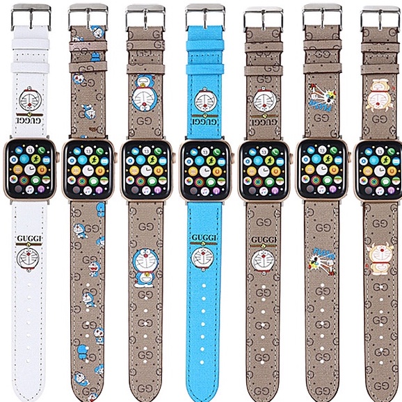 Dây Đeo Thay Thế In Hình Doraemon Cho Đồng Hồ Thông Minh Apple Watch 7 / 6 / 5 / 4 / 3 / 2 / 1SE