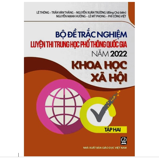 Sách - Combo Bộ đề trắc nghiệm luyện thi Trung Học Phổ Thông quốc gia năm 2022 bộ môn Khoa học xã hội (Tập 1 + Tập 2)