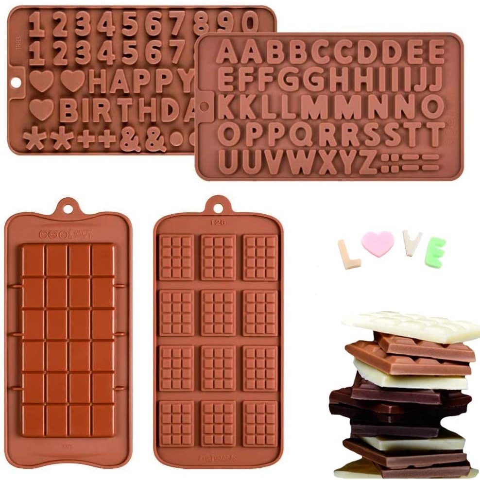 Khuôn Silicone Làm Bánh / Sô Cô La / Bánh Ngọt / Kẹo Ngọt Hình Chữ Cái Chất Lượng Cao
