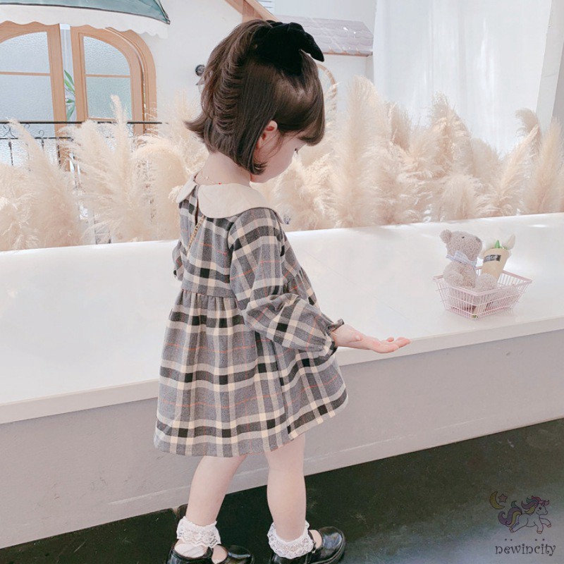 Đầm Kẻ Sọc Kiểu Hàn Quốc Thiết Kế Xinh Xắn Dành Cho Bé Gái