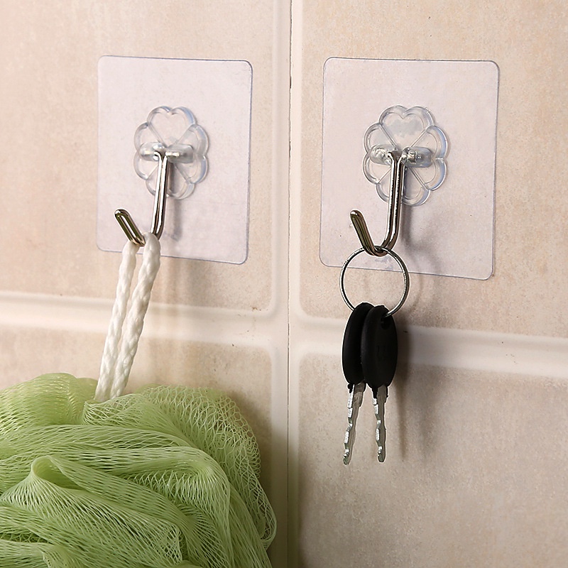 COMBO 5 Chiếc Móc Dán Tường Trong Suốt Treo Đồ Móc Dính Cường Lực Siêu Dính Đa Năng