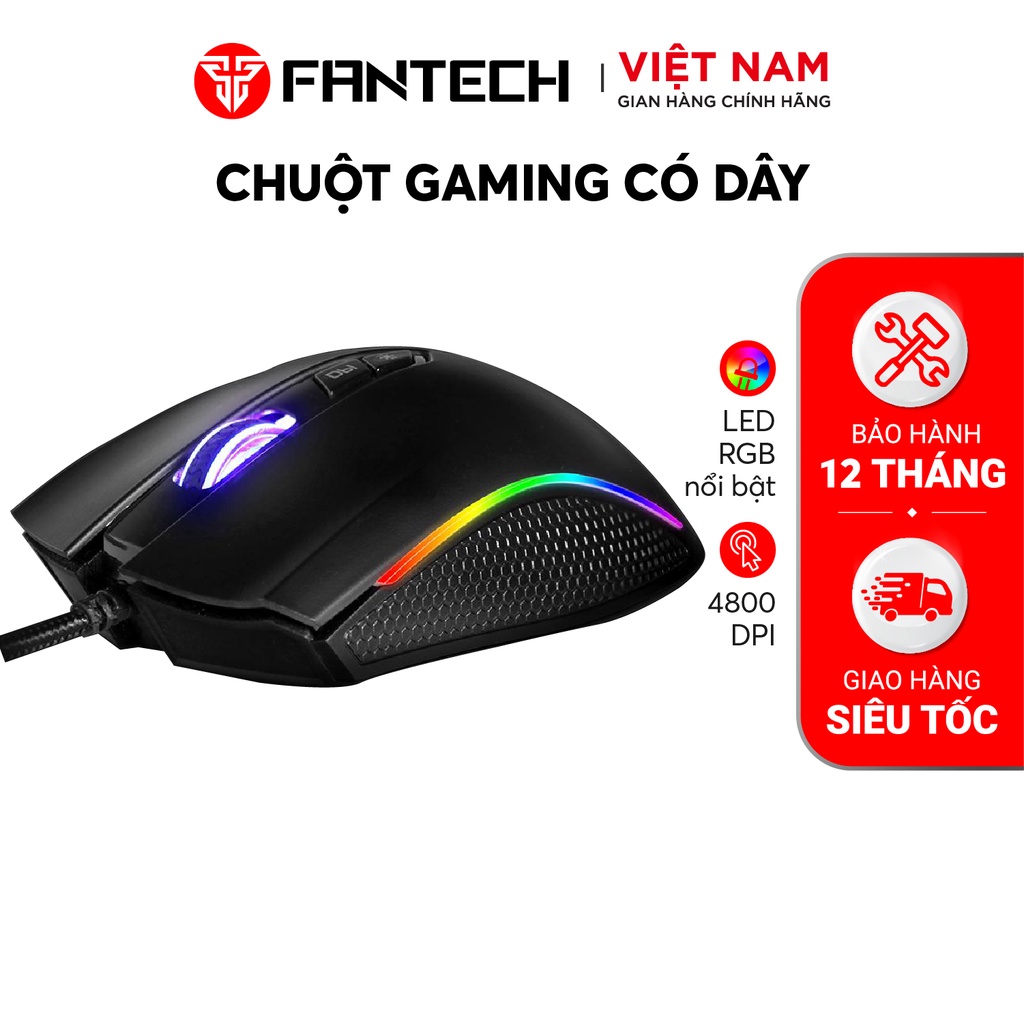 Chuột Gaming Fantech TITAN X4S ( LED Chroma + phần mềm riêng ) LED RGB - Phân Phối Chính Hãng