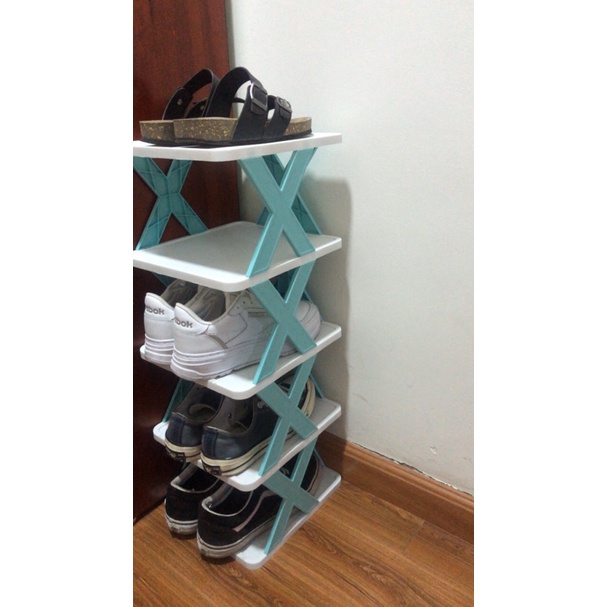 Kệ để giày dép chữ X thông minh có thể tháo lắp gấp gọn, kệ để đồ trang trí đa năng cao cấp