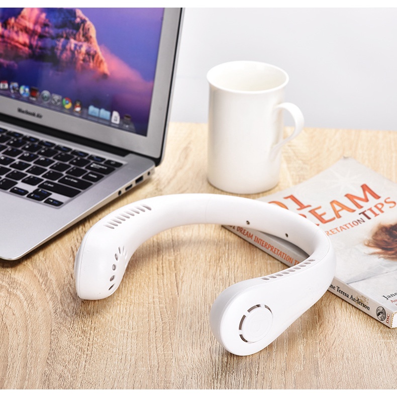 Quạt Đeo Cổ Q15 USB Mini Tích Điện Không Cánh Tiện Lợi, Thời Trang, Dáng Thể Thao - giao hàng hỏa tốc