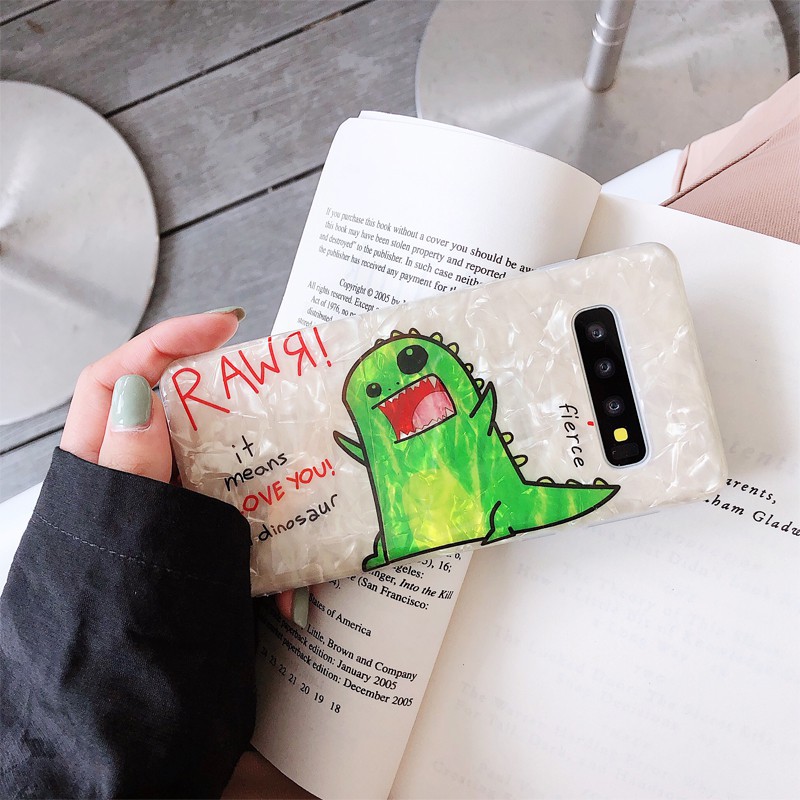 Samsung Galaxy S8 S9 Plus S10 Plus S10+ Note8 Note 9 case cute dinosaur cover