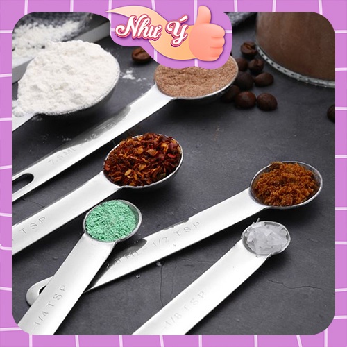 Bộ muỗng đong inox cao cấp, thìa đong nhà bếp, thìa đo lường, đũa định lượng bột, sữa, gia vị, cà phê