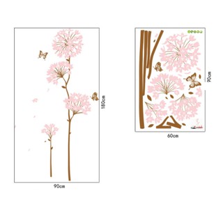 Decal trang trí tường Hoa và bướm
