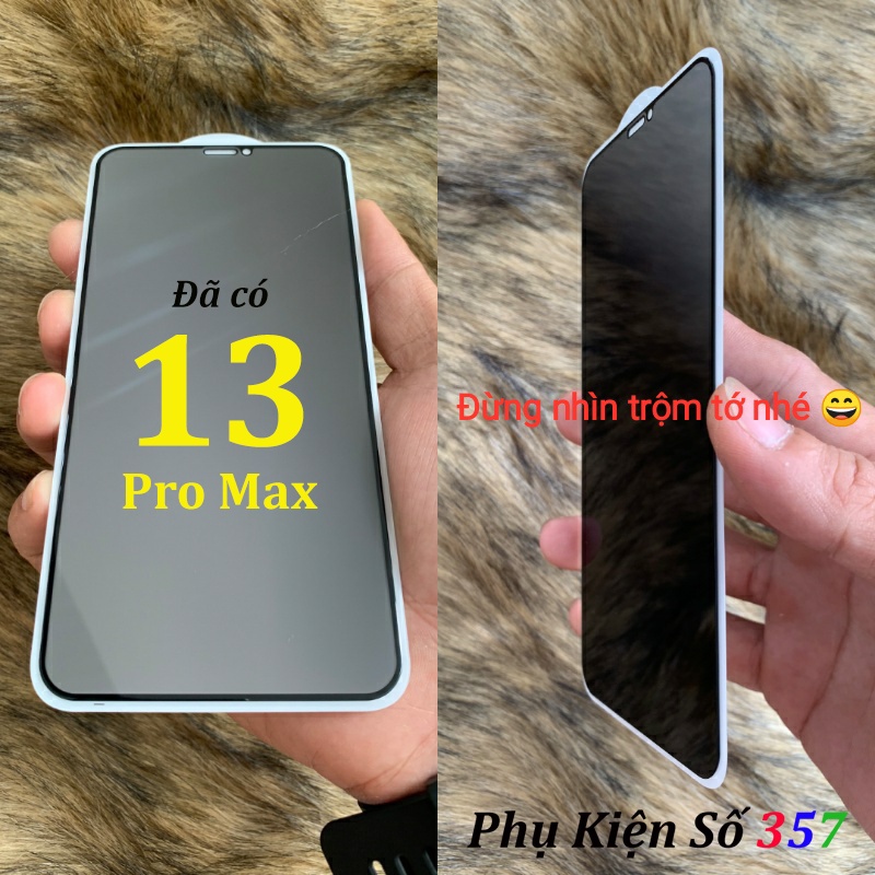 Cường lực iphone chống nhìn trộm full màn, đủ size, độ bảo mật tốt, tặng lau