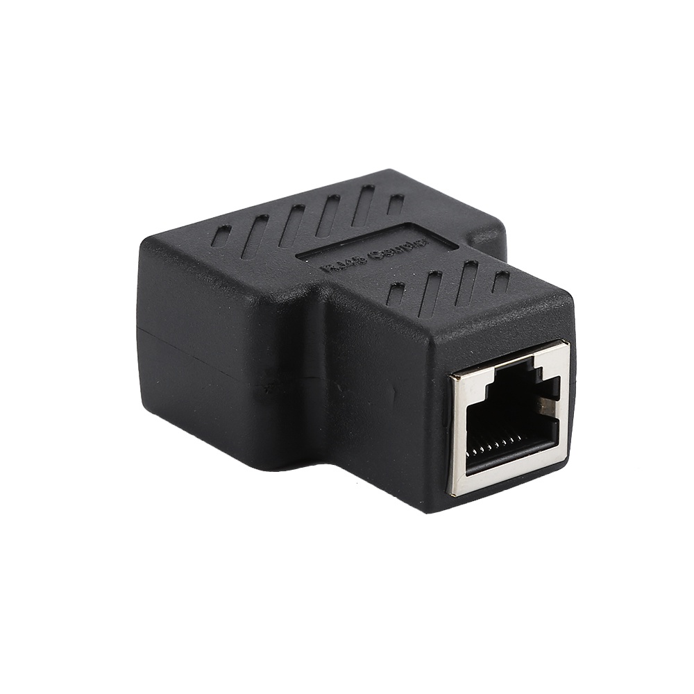 COD New 1 to 2 LAN Ethernet Network RJ45 Splitter Extender Plug Adapter Connector monking