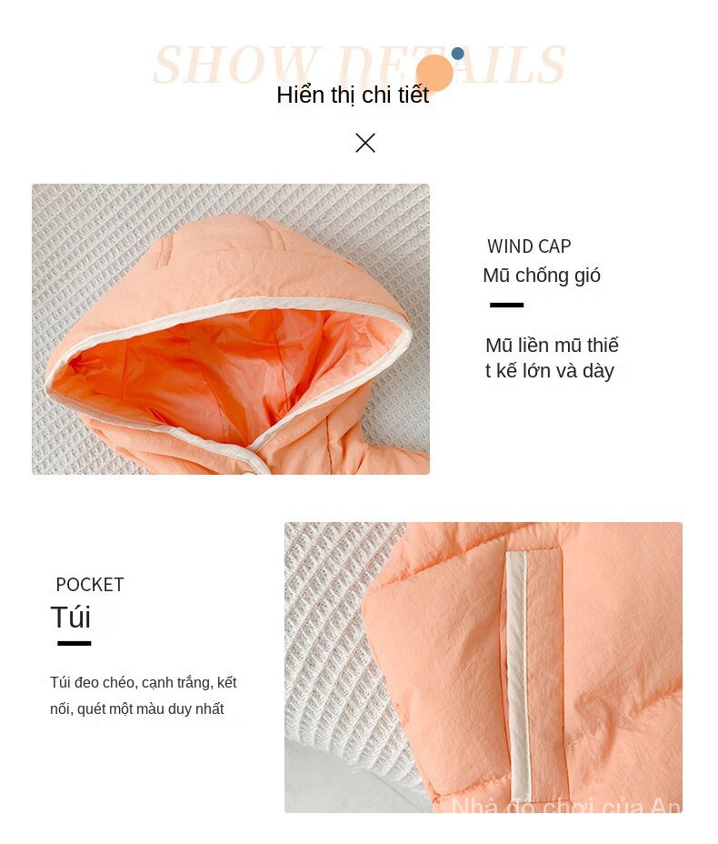Children Down Cotton Men And Women For Thick Baby Hooded Vest Korean Wear Outside Waistcoat