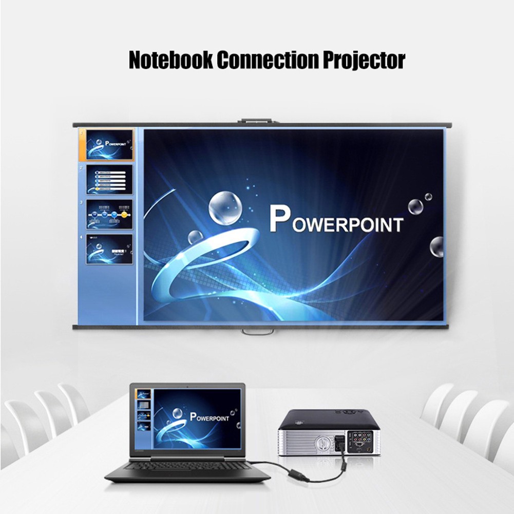 Portable HD 1080P HDMI to VGA Converter Adapter Cable for TV Laptop Projector