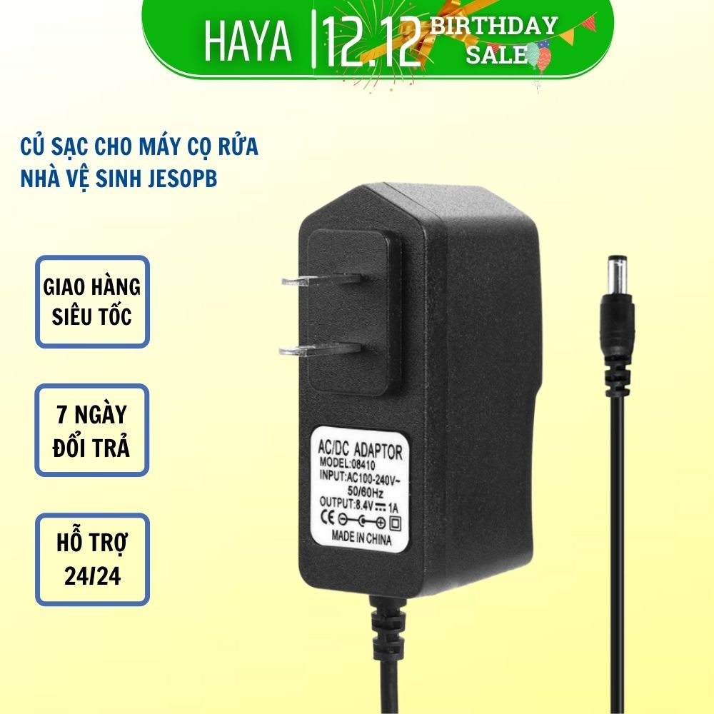 Củ sạc chổi cọ nhà vệ sinh bằng điện 4,2v 1A dùng cho máy cọ rửa nhà vệ sinh Jesopb