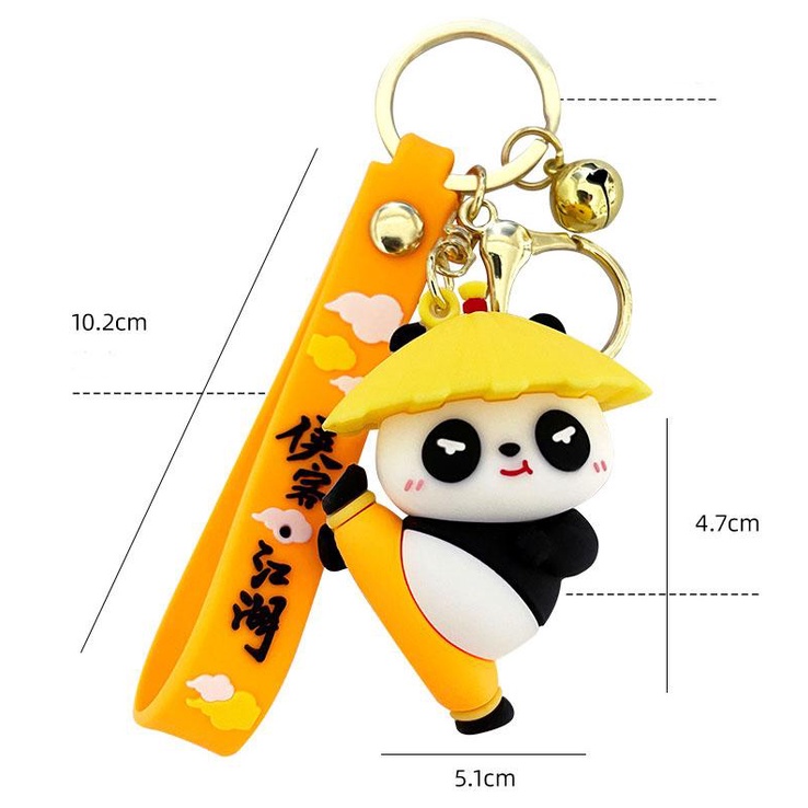 Móc chìa khóa móc trang trí túi xách balo gấu trúc kungfu panda đáng yêu