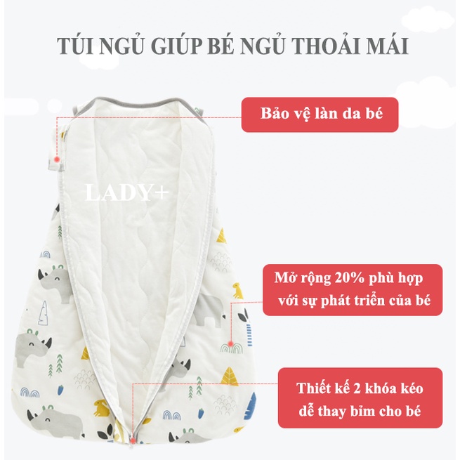 [KỊCH SÀN] Túi ngủ mùa đông cho bé [GIÚP BÉ NGỦ NGON, AN TOÀN, ẤM ÁP VÀ SÂU GIẤC] CHẤT LIỆU MỀM MỊN ẤM ÁP