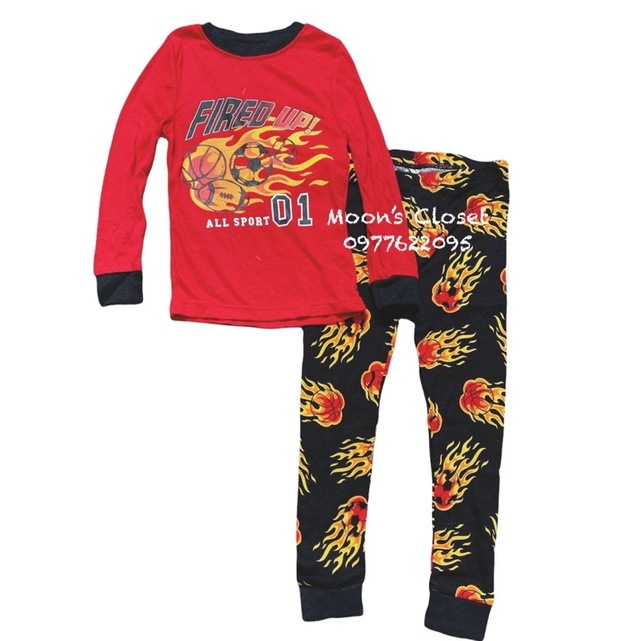 Bộ ngủ (sleepwear) bóng lửa xuất dư size 3y-12y (12-27kg)