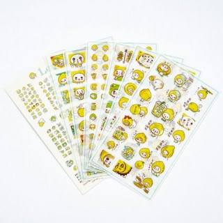 set 6 tấm sticker bé chanh