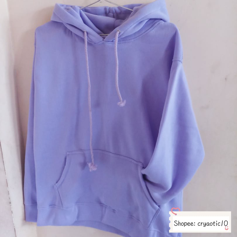 [ĐỦ SIZE] Áo hoodie trơn nỉ dày màu tím nhạt purple hoodie unisex | WebRaoVat - webraovat.net.vn