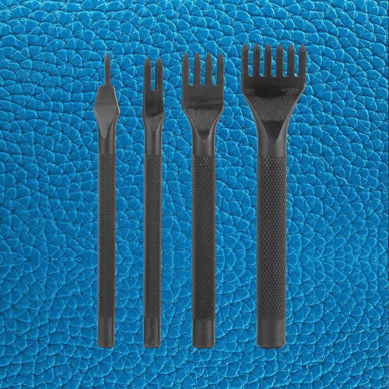 Dụng Cụ Đục Lỗ Làm Đồ Da Thủ Công 4mm 1 / 2 / 4 / 6 Lỗ