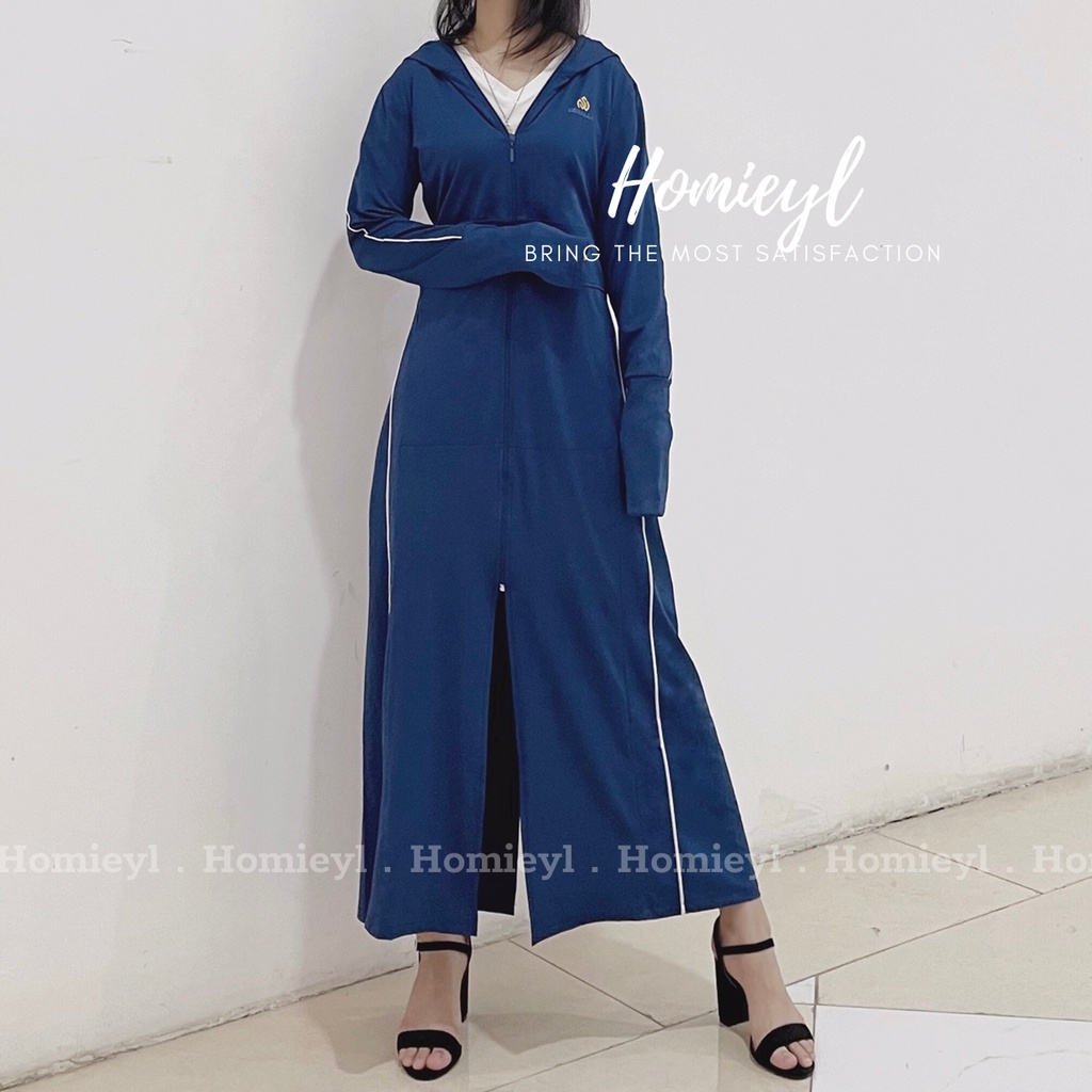 Áo chống nắng toàn thân 2 lớp Homieyl cao cấp, áo chống nắng nữ dáng dài chất vải thông hơi khử mùi và làm mát cơ thể