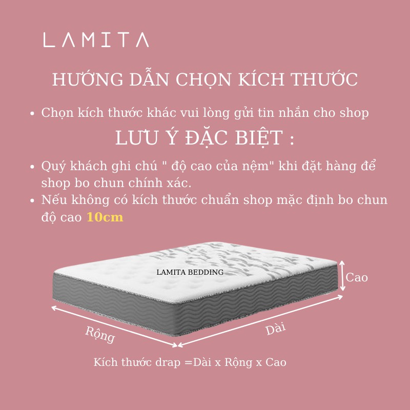 Bộ chăn ga gối Cotton poly Lamita Bedding đáng yêu chăn ga Hàn Quốc miễn phí bo chun drap ga giường CG09