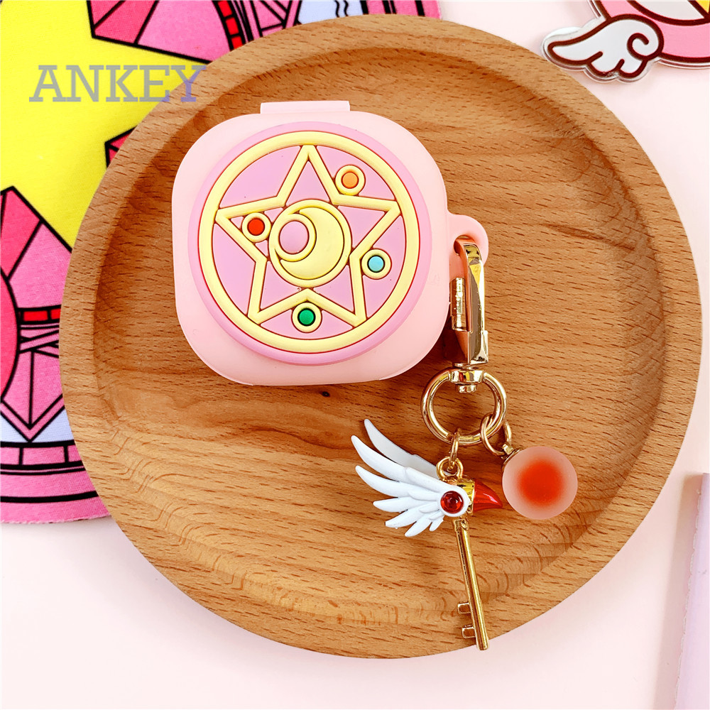 Samsung Galaxy Buds Live / Buds Pro / Buds 2 Case Vỏ bảo vệ hộp đựng tai nghe phong cách Thủy thủ mặt trăng cho