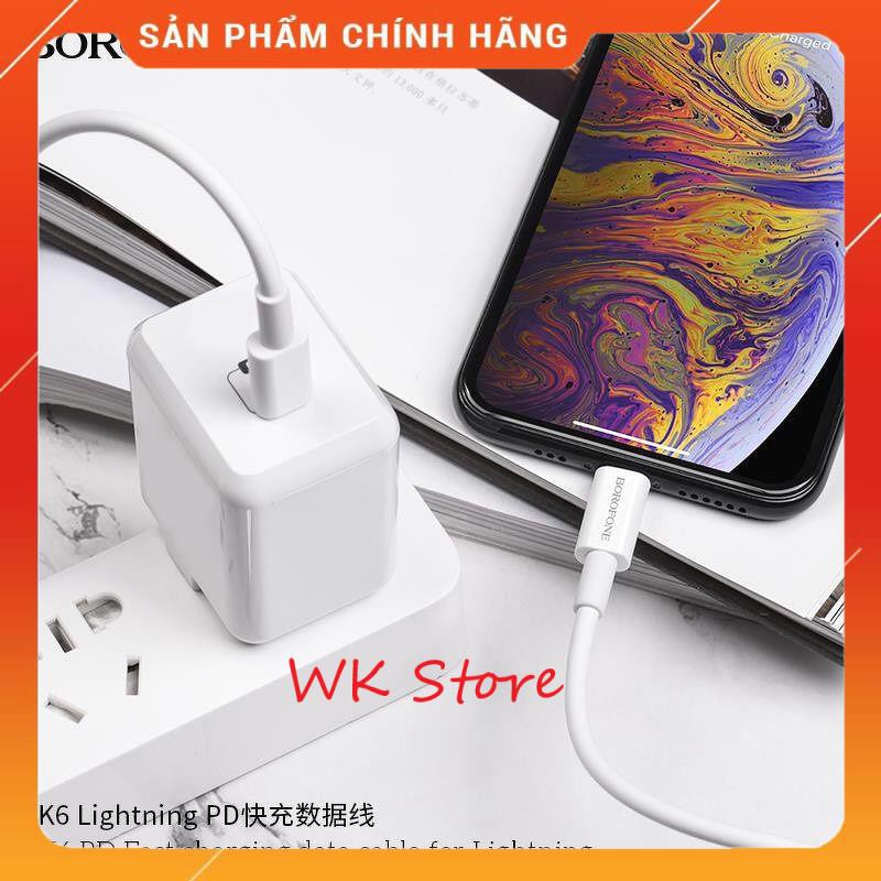 Cáp sạc nhanh PD Iphone 20W Borofone CK6 (Chính hãng, BH 1 năm)