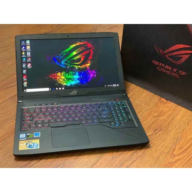 Laptop chơi game ASUS Strix 15 GL503GE (Core I7-8750H 12CPU, Ram 8GB, SSD NVMe 256GB + 1TB, VGA GTX 