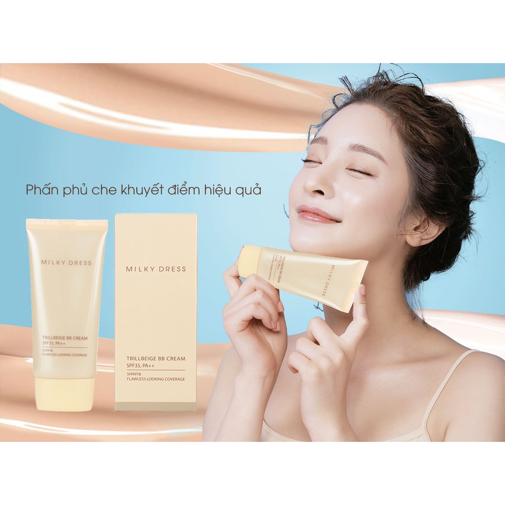 Kem lót trang điểm Milky Dress Trillbeige BB Cream