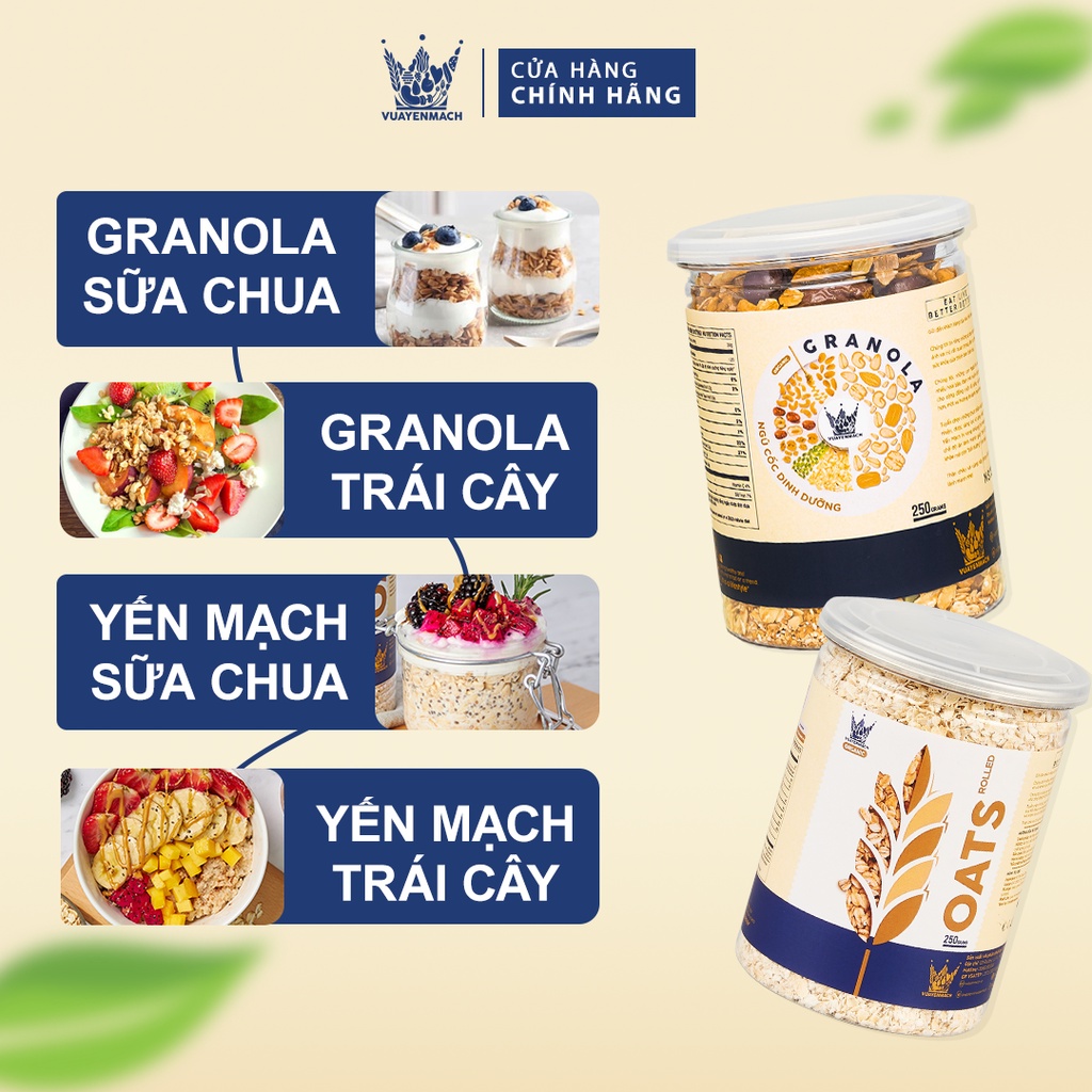 [Combo GenZ ] Granola 250gr - Yến mạch 250gr VUA YẾN MẠCH