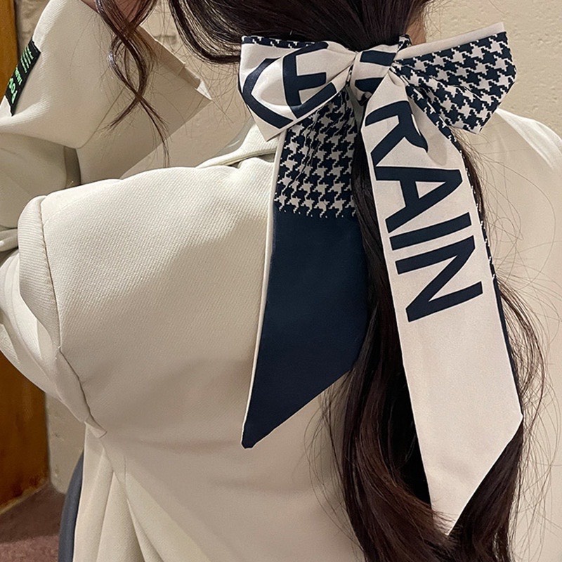 Dây Buộc Tóc Vải Lụa Satin Dáng Dài Đa Năng Thắt Nơ Dễ Thương Thời Trang D1