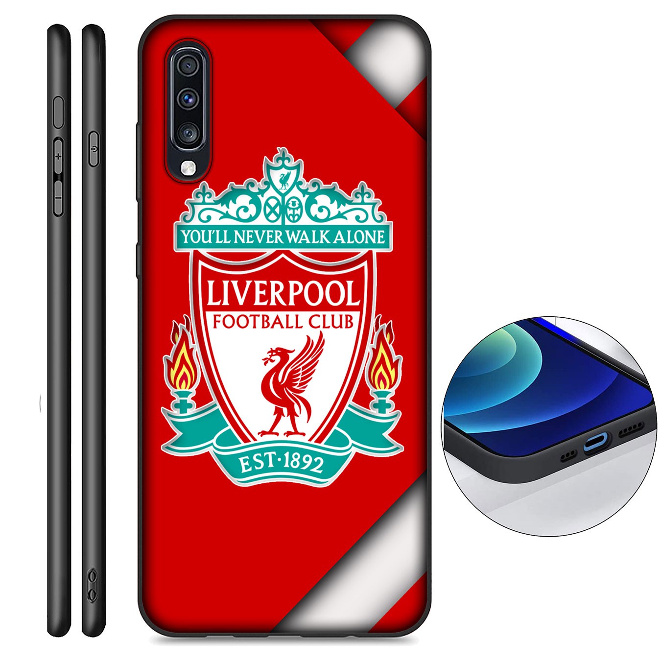 iPhone 12 Mini 11 Max Pro SE 2020 XR Phone Case Soft Silicone Casing Liverpool Logo  Wallpaper