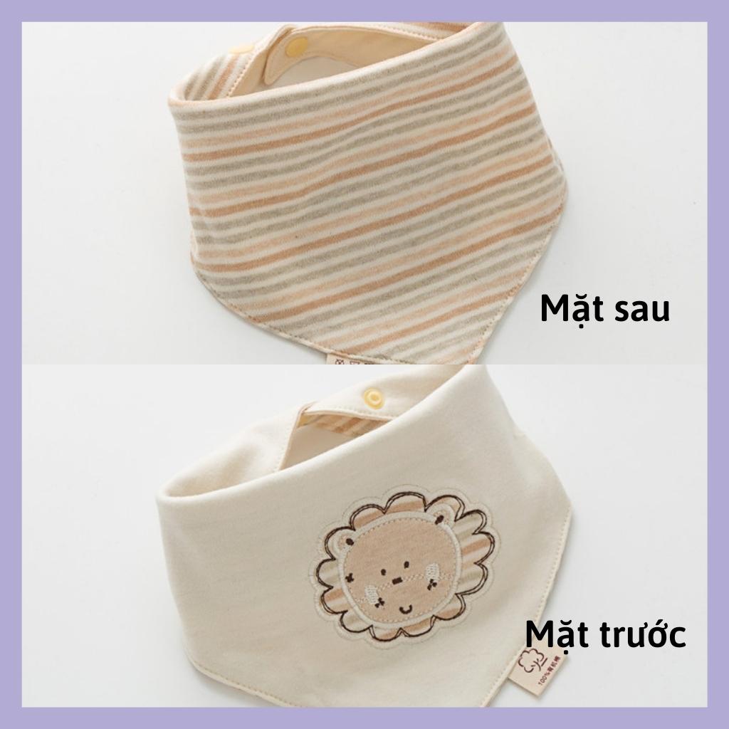 Khăn yếm tam giác cho bé quàng cổ yếm cotton đeo cổ, dãi mềm mịn sơ sinh ăn dặm  Rionashop