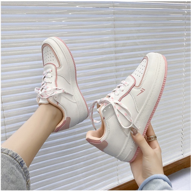 Giày thể thao nữ air force 1 custom màu xanh / hồng, Giày sneaker nữ AF1 hàng Trung chuẩn đẹp full box bill | BigBuy360 - bigbuy360.vn