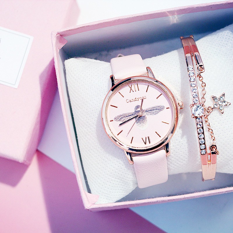 Đồng hồ nữ Dotime điện tử Candycat dây da mặt ong siêu đẹp ZO87 | BigBuy360 - bigbuy360.vn