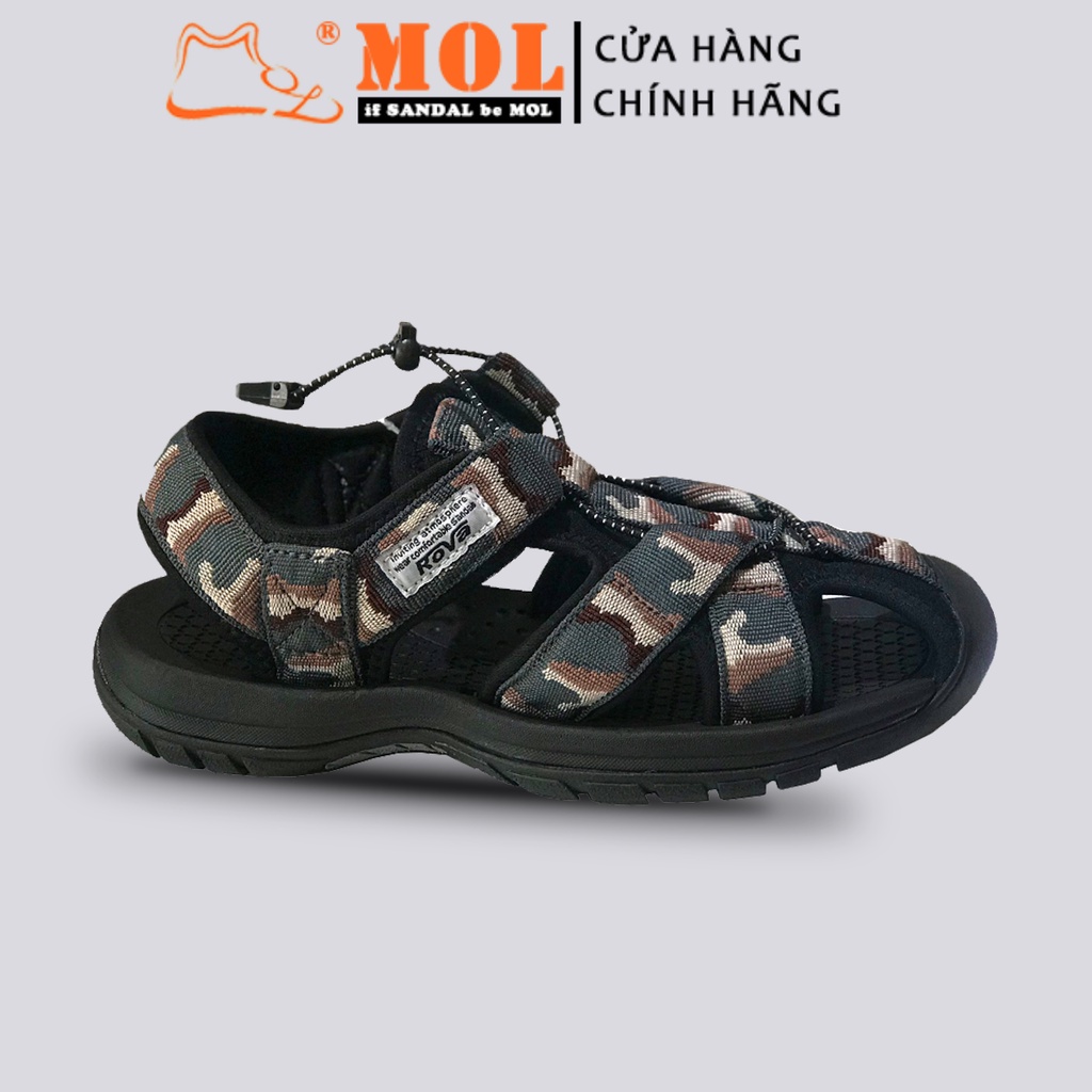 Giày sandal nam bít mũi quai dù có quai hậu cố định thích hợp mang dã ngoại đi phượt du lịch hiệu Rova RV626Br