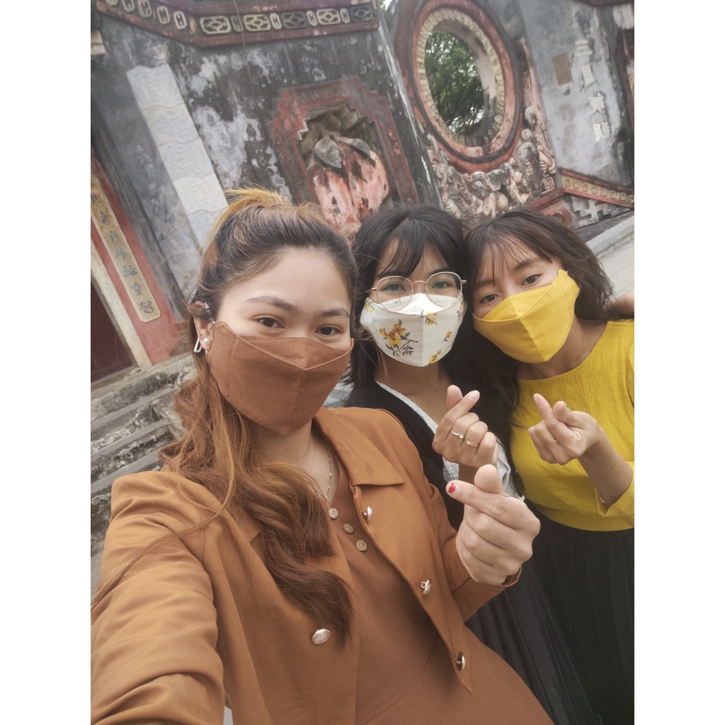 ComBo 3 Khẩu Trang 3D Vải Sợi Linen 3 Lớp Kháng Khuẩn Thời Trang Dùng Nhiều Lần Phù Hợp Mọi Môi Trường Tặng Kèm Tai  Giả