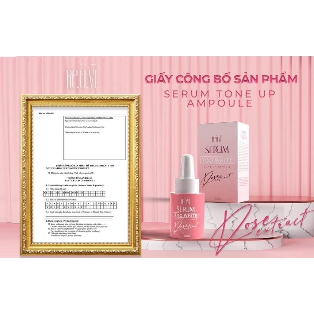 Serum cấp ẩm Beovi Toowhite Ca sĩ Thu Thuỷ , dành cho da nhạy cảm
