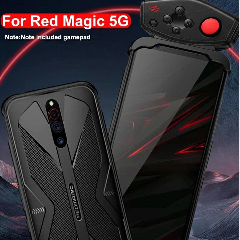 Ốp lưng Red Magic 5G / Red Magic 6 / 6 Pro chống sốc tản nhiệt vân Carbon kiểu dáng Gaming cao cấp 1