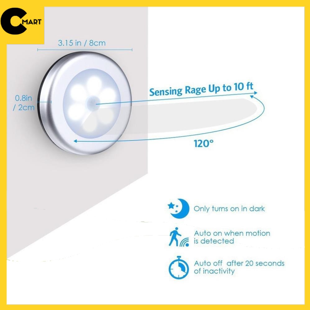 Đèn cảm biến siêu nhạy - Tự sáng khi có chuyển động - Không dây vô cùng tiện lợi | BigBuy360 - bigbuy360.vn