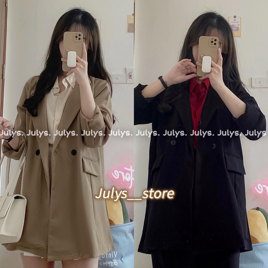 Áo blazer 1 lớp dáng dài 2 cúc Hàn (ảnh THẬT kèm video) | BigBuy360 - bigbuy360.vn