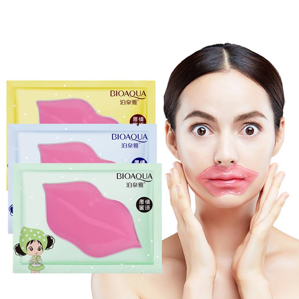 Mặt nạ môi Bioaqua, mặt nạ môi, môi hồng, collagen
