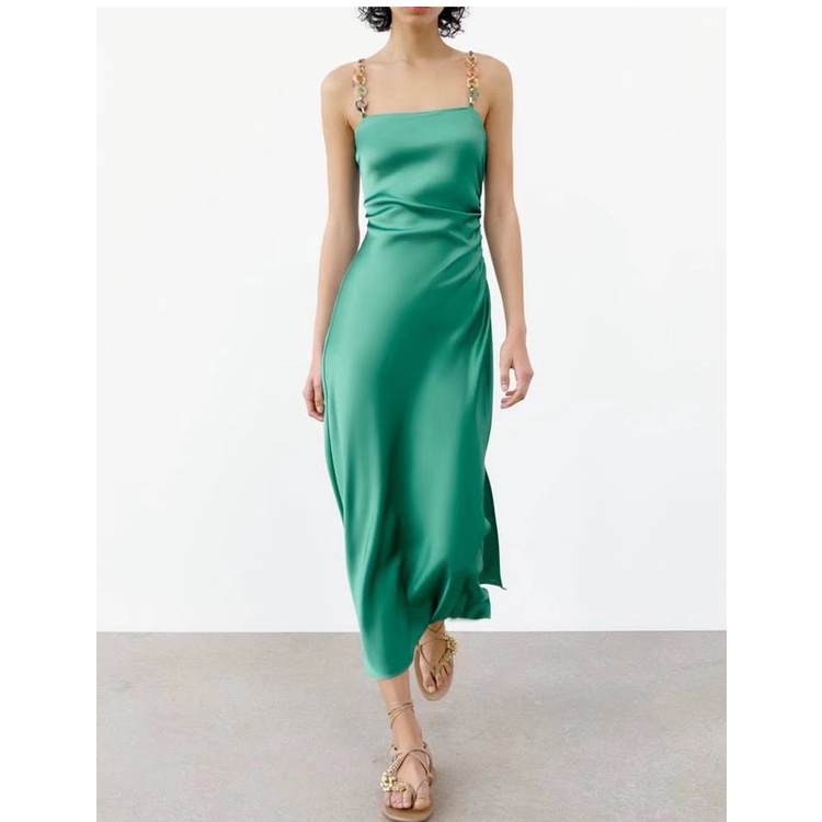 Đầm Zara Phối Dây Xích Bằng Nhựa Phong Cách Thời Trang Mùa Hè Âu Mỹ Dành Cho Nữ 3186845