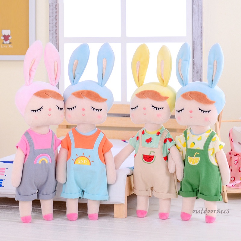 Búp bê nhồi bông Angela Metoo tai thỏ cho bé chơi thay quần áo