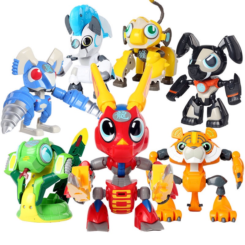 Áo Giáp Thép Little Dragon Man Đồ Chơi 12 Cung Hoàng Đạo Chiến Binh Trọn Bộ Thỏ Biến Hình Dễ Thương Hổ Carter Chó Zodiac Cừu Rắn