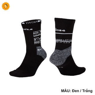 Tất Elite Lebron đen/trắng