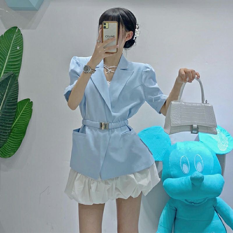 SET ÁO VEST XANH MIX QUẦN BOOM GIẢ VÁY ( kèm đai thắt) | BigBuy360 - bigbuy360.vn