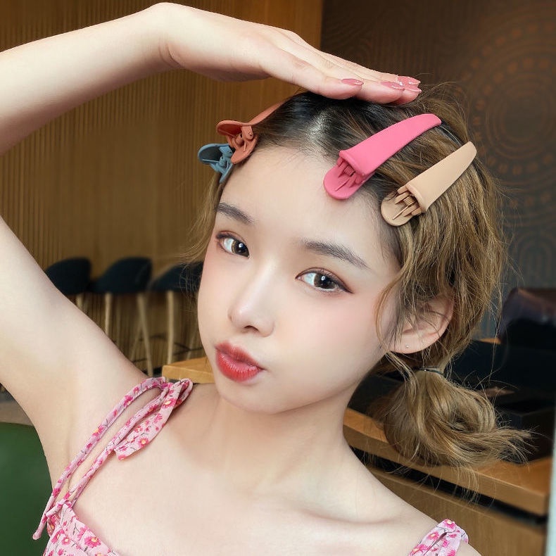 Kẹp tóc mỏ vịt bản lớn không để lại dấu vết nhiều màu tự chọn