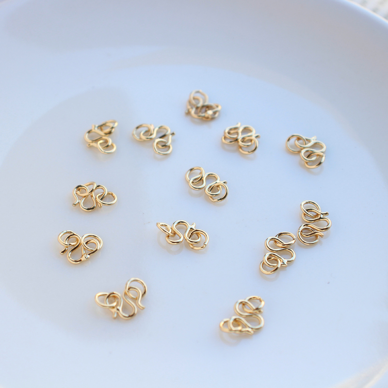 Chốt Cài Dây Chuyền/ Vòng Tay/ Dây Chuyền Bằng Đồng 14k Màu Vàng Kim diy
