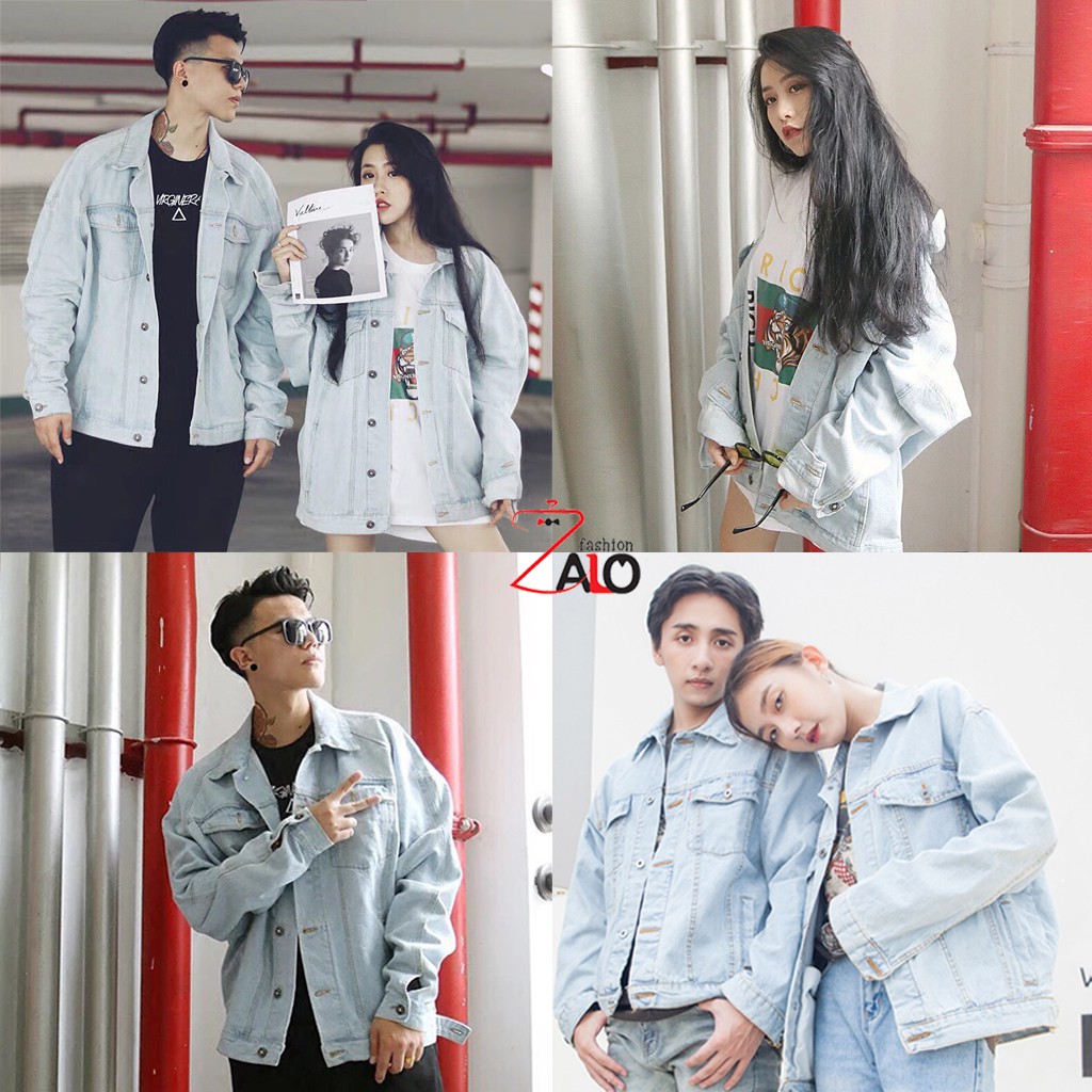 Áo Khoác Jean Nam Nữ Xanh Nhạt Nhã Nhặn Unisex AKJ03